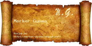 Merker Gyoma névjegykártya